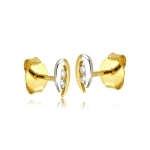 Złote kolczyki z cyrkoniami próba 585 