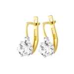 Złote kolczyki z cyrkoniami próba 585