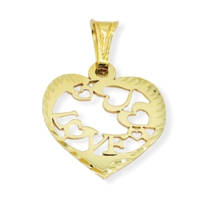 Złota zawieszka serce próba 585 