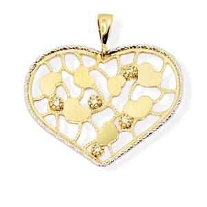 Złota zawieszka serce próba 585