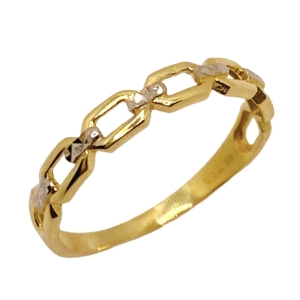 Złoty pierścionek ażurowy próba 585  