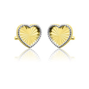 Złote kolczyki serca próba 585