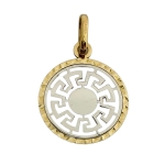 Złota zawieszka grecki wzór próba 585  