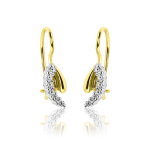 Złote kolczyki z cyrkoniami 585 