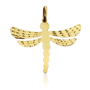 Złota zawieszka ważka próba 585 