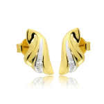 Złote kolczyki z cyrkoniami próba 585