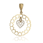 Złota zawieszka ażurowa serce próba 585  