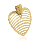 Złote ażurowe serce próba 585 