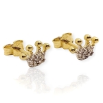 Złote kolczyki z cyrkoniami próba 585   