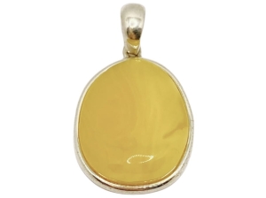 Srebrna zawieszka z bursztynem 925