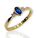 Złoty pierścionek z cyrkoniami próba 585