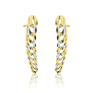 Złote kolczyki wiszące próba 585