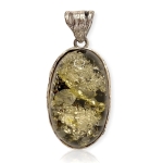 Srebrna zawieszka z bursztynem próba 925 