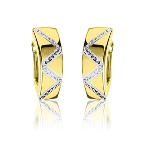 Złote eleganckie kolczyki próba 585