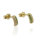 Złote kolczyki z cyrkoniami próba 585