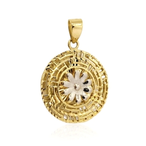 Złota zawieszka rodowana próba 585 