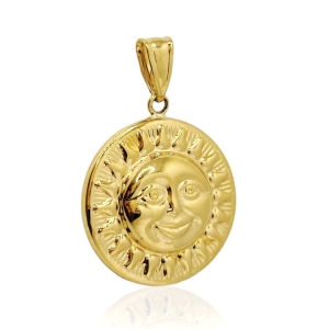 Złota zawieszka słońce próba 585 