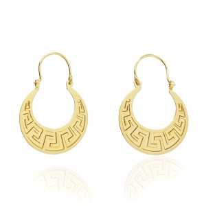 Złote kolczyki grecki wzór próba 585 