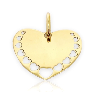 Złota zawieszka serce ażurowe próba 585