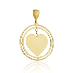 Złota zawieszka serce próba 585