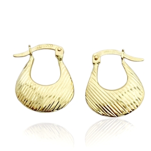 Złote kolczyki nacinane próba 585