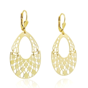 Złote kolczyki wiszące próba 585   