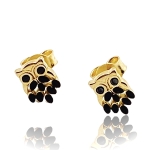 Złote kolczyki sowy próba 585 