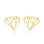 Złote kolczyki diamenty próba 585