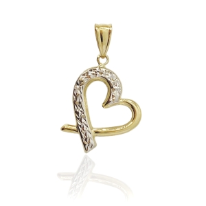 Złota zawieszka serce próba 585 