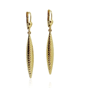 Złote kolczyki wiszące próba 585   