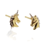 Złote kolczyki jednorożce próba 585