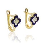 Złote kolczyki kwiatki próba 585