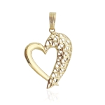 Złota zawieszka serce ażurowe próba 585 