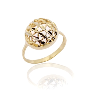 Złoty pierścionek ażurowy próba 585   