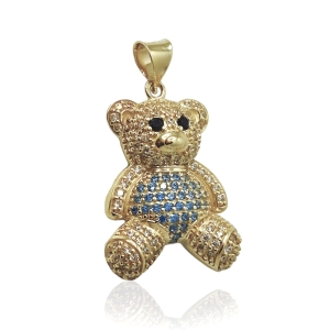 Złota zawieszka miś próba 585 