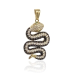 Złota zawieszka żmija próba 585 