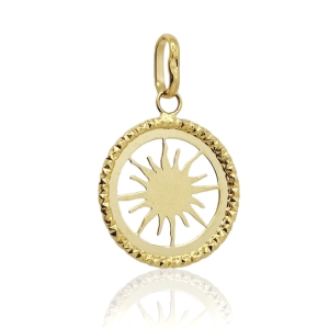 Złota zawieszka słońce próba 585