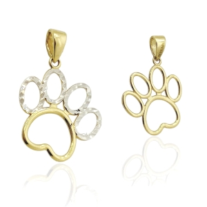 Złota zawieszka łapka próba 585  