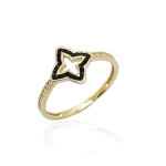 Złoty pierścionek z cyrkoniami  próba 585