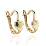 Złote kolczyki serduszka próba 585 