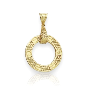 Złota zawieszka kółko próba 585  