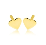 Złote kolczyki serduszka próba 585  