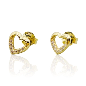 Złote kolczyki z cyrkoniami  próba 585  