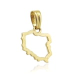 Złoty wisiorek mapa Polski 585