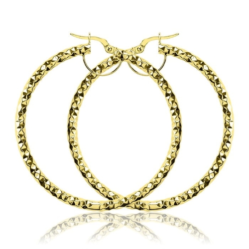 Złote kolczyki koła próba 585.