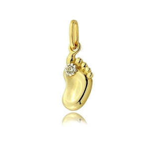 Złota zawieszka stópka próba 585