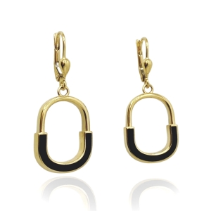 Złote wiszące kolczyki próba 585 